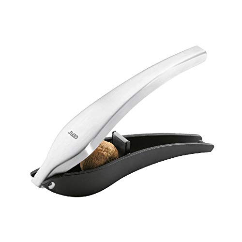 GEFU Nussknacker MANOLO | Edelstahl Nussöffner mit 2-Kammer-System | Für Walnüsse, Haselnüsse, Mandeln & mehr | Ergonomisches Design