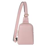 Small Sling Bag, Fanny Pack Purse Vegan Leather Crossbody Bags for Women Girls, Gifts for Her (Pink)