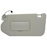 Sun Visor Fits for Nissan Pathfinder 2013-2020 Infiniti QX60 2014-2020 Infiniti JX35 2013 Left Driver Side with Light Replaces 96401-9PB0A Gray