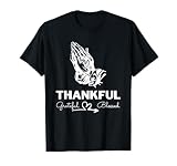 Christian Praying Hands Thankful Tee, Christin Prayer Hands T-Shirt