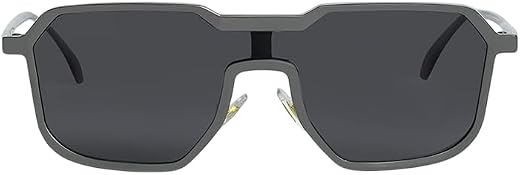 SNITCH Sleek Rectangular Black Sunglasses