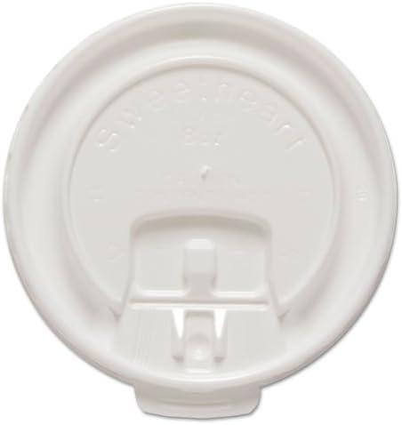SOLO Cup Company - Liftback & Lock Tab Cup Lids for Foam Cups, Fits 8 oz Trophy Cups, WE, 100/PK DLX8RPK (DMi PK