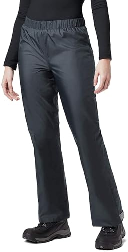 BenBoy Damen Regenhose wasserdichte Atmungsaktive Leichte Fahrrad Überziehhose Winddicht Outdoorhose zum Skifahren Angeln Wander(F Grau,S)