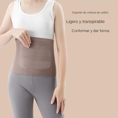 Cinturón elástico cómodo portátil con compartimentos para calor lumbar 5