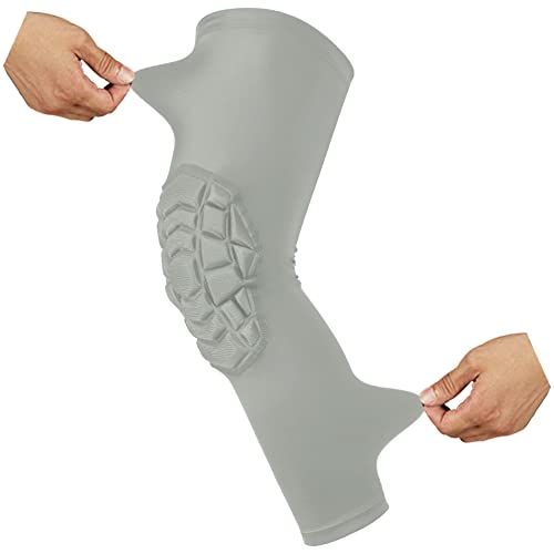 SZKANI Knee Pads Compression Leg Sleeve Knee Sleeve for All Sports Wrestling Protector Gear, Youth & Adult Sizes, 1 Pair of Knee Paded(Grey_S_2 Packs) by SZKANI - Used condition - US$14.27