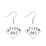 CENWA ステンレススチール ティットアップイヤリング テレビ番組ファンへのギフトに, ステンレス鋼, 宝石なし