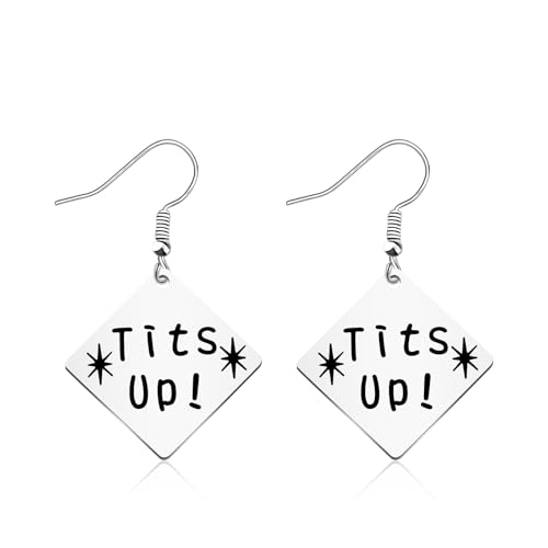 CENWA Stainless Steel Tits Up Earrings Gift For TV Show Fan (tits up earrings)