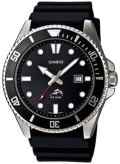 Casio Mens MDV106-1AV 200M Duro Analog Watch Black Mens Watch