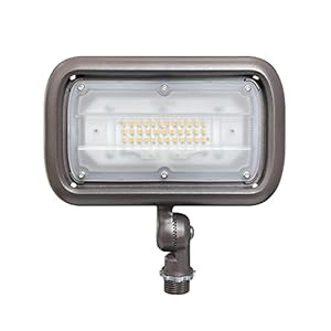 GKOLED 30W LED Floodlight, Outdoor Security Fixture, Waterproof, 100W PSMH Replace, 3000 Lumens, 5000K Daylight White, 70CRI, 1/2″ Adjustable Knuckle Mount, UL-Listed