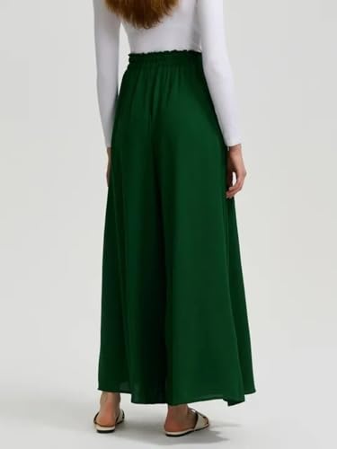 Image of KOTTY Women's Wide-Leg Trouser|Palazzo Pants|High Waist Flowy Trousers with Drawstring|Lightweight Casual & Travel Wear|Women Trousers Pants