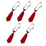 RSHuiOUXX 5pieces Stylish School Tie Wedding Uniform Accessories Fashion Tie for Party Professional Accessory