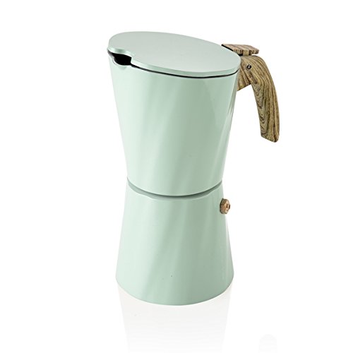 Brandani 54901 Tower Vintage 4 Tazze Caffettiera Tiffany Avorio Multicolore