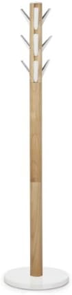 Umbra Flapper Coat Rack, Clothing Hanger, Umbrella Holder, and Hat Organizer, for Entryway, Natural