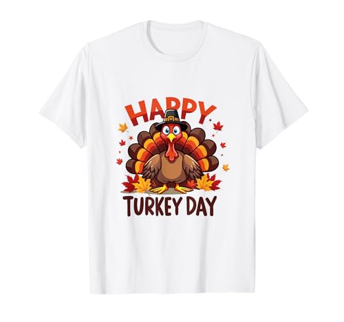 Feliz Día de Turquía Acción de Gracias Divertido Pavo Peregrino Niños Niños Camiseta