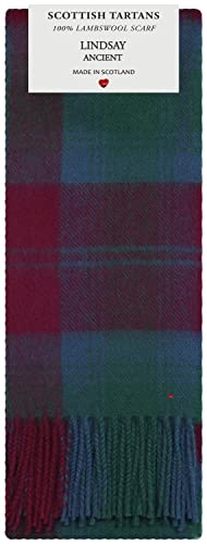 I Luv Ltd Lindsay Ancient Tartan Plaid 100% Lambswool Scarf & Tie Gift Set #TOP1