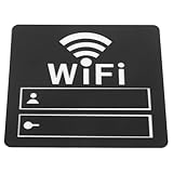 Utilisation polyvalente : idéal pour divers lieux tels que les restaurants, les bureaux et les salons de beauté, ajoutant une touche moderne, panneau de mot de passe à motif wi-fi, autocollant mural d'angle pour miroir