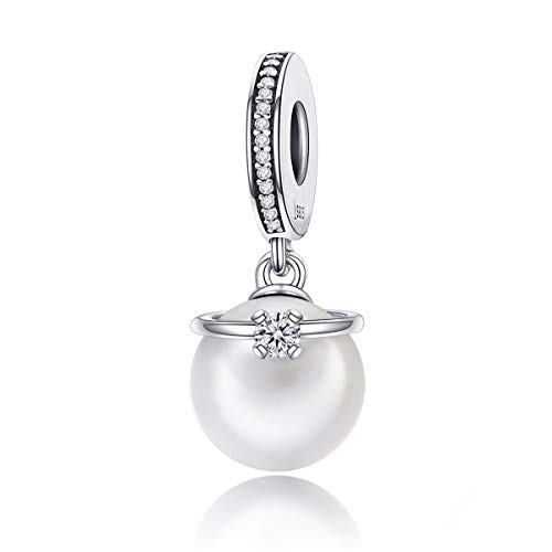 Boda de perlas y aniversarios con este collar original de plata y abalorios de amor