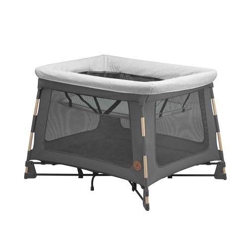 Maxi-Cosi Swift 3 en 1 Cuna de Viaje Bebe, 0 - 3.5 años, máx. 15 kg, Parque Cuna Bebe, colchón 2 en 1, ultraligera, plegado en 1 segundo, bolsa de viaje, Beyond Graphite