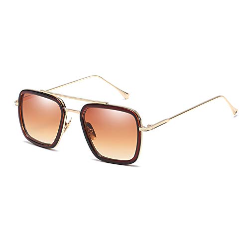 Image of Retro Square Polarized Sunglasses for Men Women Goggle Classic Alloy Frame Vintage Shades Metal Sun Glasses