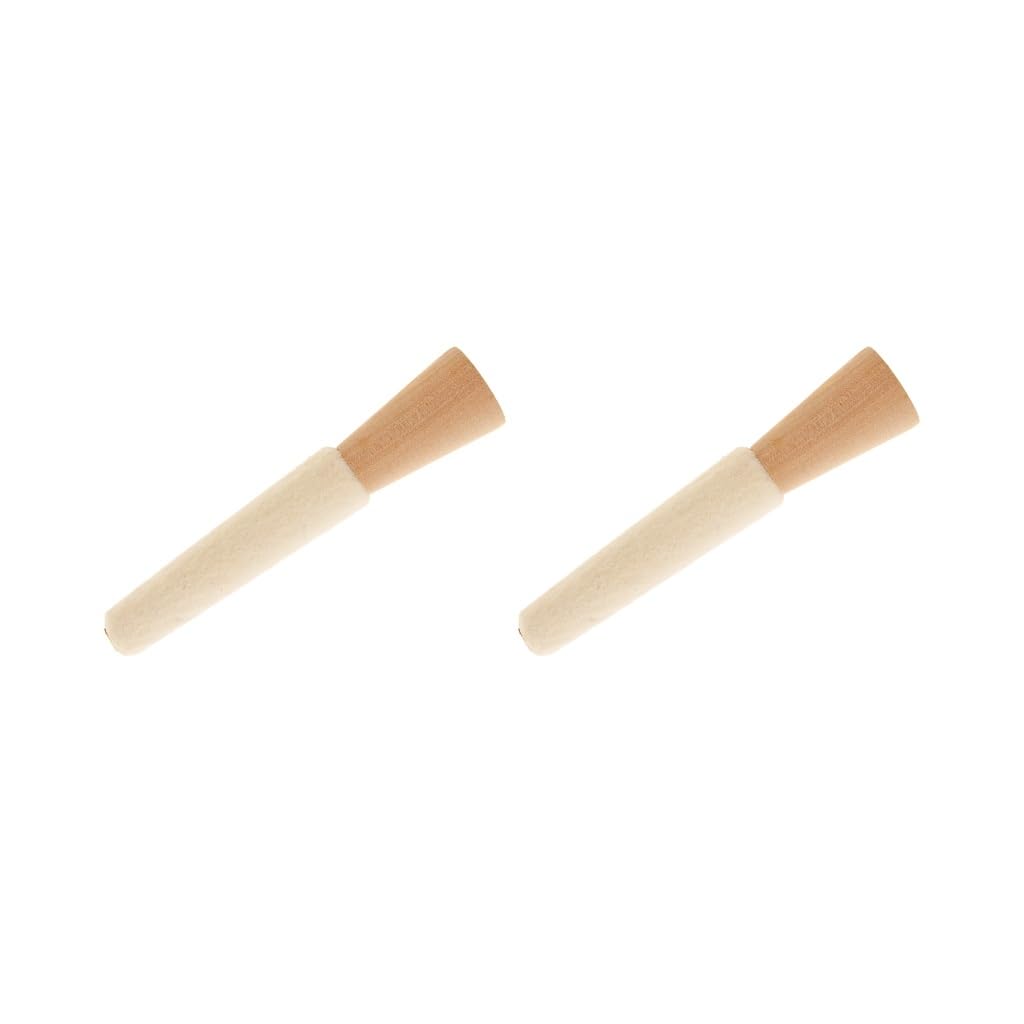 2 Set Mounted Felt Cone Style on Wood Inside Ring Jewelry Polishing Tool 12-20mm