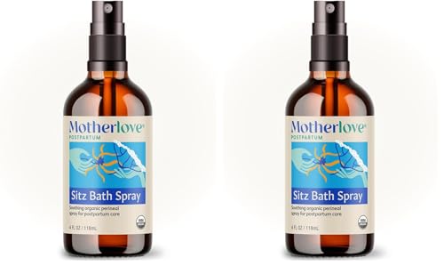 Image of Motherlove Sitz Bath Spray (4 oz Value Size) Sitz Bath for Postpartum Care-Herbal Perineal Spray w /Witch Hazel-USDA Organic, Vegan, & Cruelty Free (Pack of 2)
