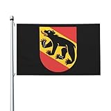 Wappen Bern Matt Flaggen 3x5 Polyester Outdoor Flagge Familie Party Flagge Schule Willkommen Banner 2 Messingösen auf beiden Seiten Reißfeste Flagge