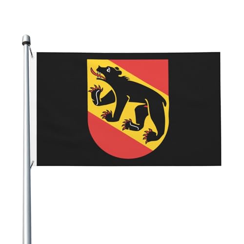 Wappen Bern Matt Flaggen 3x5 Polyester Outdoor Flagge Familie Party Flagge Schule Willkommen Banner 2 Messingösen auf beiden Seiten Reißfeste Flagge