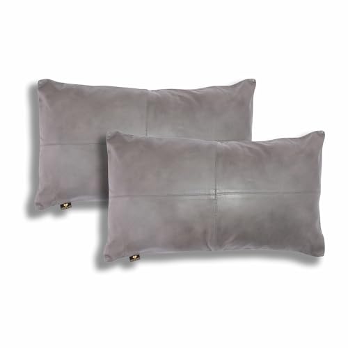 LL LEATHER LOVERS 100% Lambskin Leather Pillow Cover - Sofa