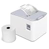 Thermal Printer for Receipts 80mm Direct Thermal Printing Office USB + LAN Connection High Speed with Automatic Cutter Waste Paper Bin Large Size Support ESC/POS for White
