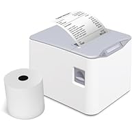 Sunydog Thermische printer voor bonnen, 80 mm direct thermisch afdrukken desktop USB LAN-aansluiting hoge snelheid met automatische cutter papieren