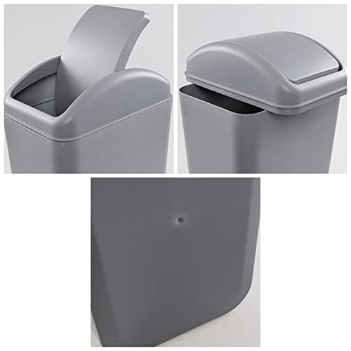 Caneca de basura de plástico 14 litros con tapa set 2 miniatura 3