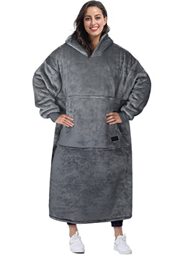 Decke Mit Ärmeln Frauen Übergroßen Hoodie Fleece W... – Vicedeal
