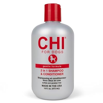CHI for Dogs Gentle 2-in-1 Shampoo and Conditioner, 16 Fl Oz