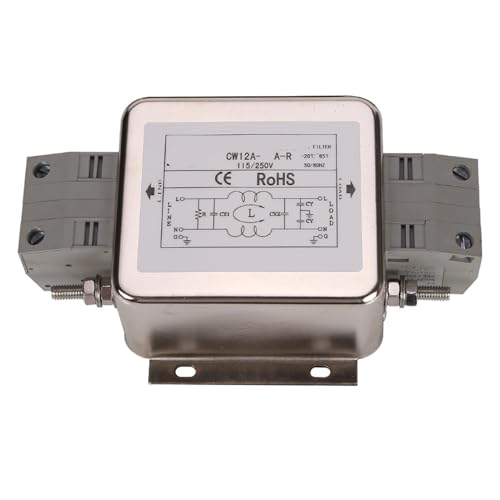Filtro de potencia monofásico CW12A 60A 220V con chasis metálico blindado