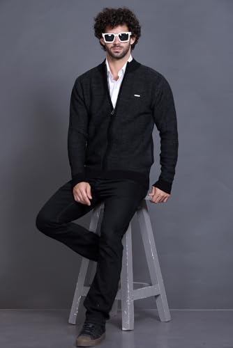 Image of GODFREY Full Sleeve Zipper Sweater for Man Winter Wear -Mens Woolen Sweaters Turtle Neck