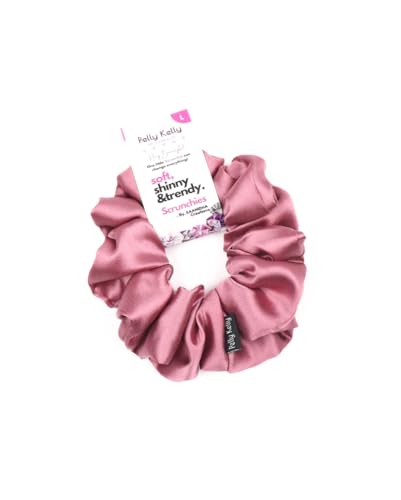 Image of Satin Scrunchies Hair Bands for Women | No-Damage Elastic Hair Ties for Ponytails & Buns | Fluffy & Stylish Rubber Bands | Large Size | Pack of 5