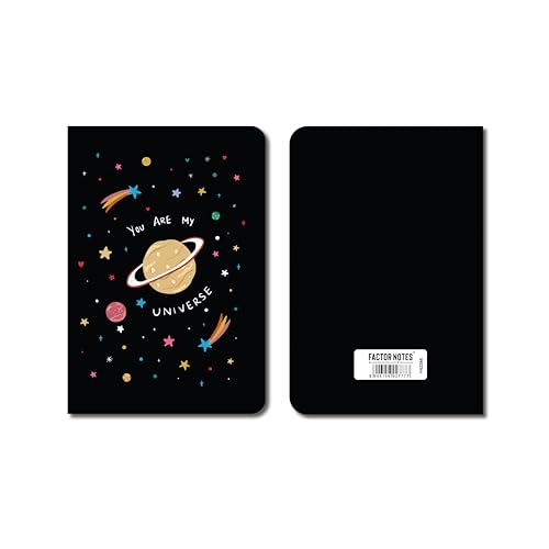Image of FACTOR NOTES A6 Notebook (My Universe) | Ruled, 160 Pages, 90 GSM Thick Paper | Cute Aesthetic Notebook for Women
