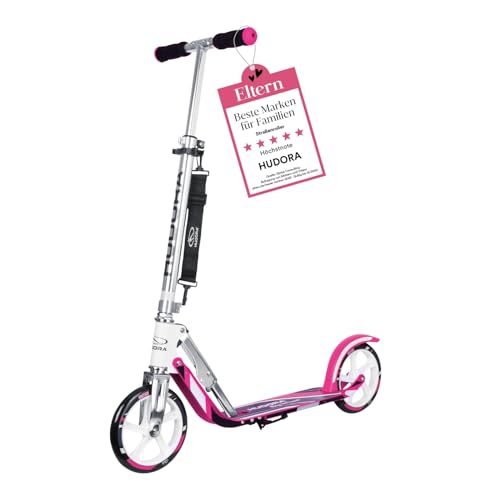 HUDORA BigWheel 205 Pure Scooter, Monopattino per bambini e adulti, Scooter a partire dai 6 anni, City Roller fino a 100 kg, Pieghevole e regolabile in altezza., 29.99 €