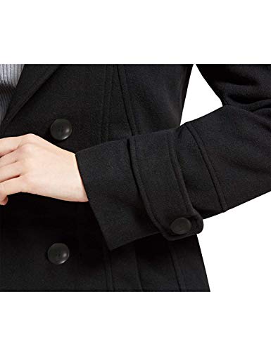 Women's Warm Double Breasted Wool Pea Coat Trench Coat Jacket with Hood - Image 7
