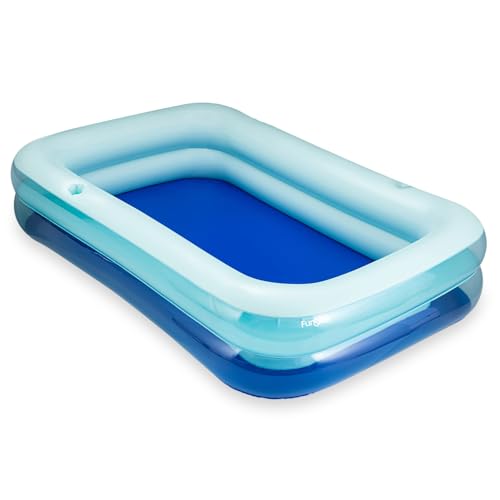 Funsicle 8.5ft SummerBlock Pool, Inflatable Family Swimming Pool, Marine Blue, Rectangular, Age 6 & up - Thumbnail 2