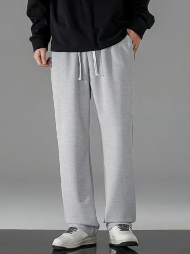 Image of dockstreet Men's /Unisex Open Bottom Drawstring Pure Cotton Stretchable Baggy Jogger Pants