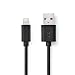 Produktbild USB-Kabel | USB 2.0 | Apple Lightning 8-Pin | USB-A Stecker | 480 Mbps | 12 W | Vernickelt | 2.00 m | rund | PVC | Schwarz | Plastikbeutel