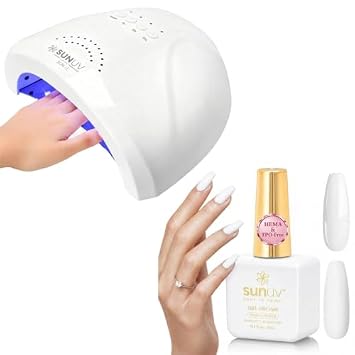 SUNUV UV LED Nail Lamp SUNONE White+15ml Hema Free TPO Free Gel Nail Polish