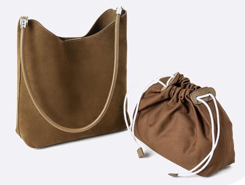 Women's Genuine Leather Bucket Shoulder Bag Vintage Shoulder Purse Crossbody Bag Daily Crossbody Purse Handbag4