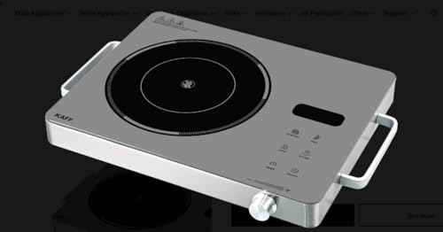 Image of KAFF Infrared Induction Cooktop 2200W | Touch Control | 3 Cooking Functions with Barbeque | Works with All Cookware | Fast Heating | Energy Efficient | Portable | Grey Glass | TIR36