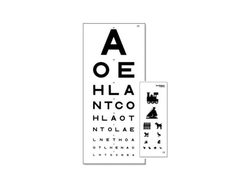 AW Eye Test Chart, Double Sided 3 Metre (AW340)
