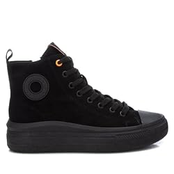 REFRESH - Zapatilla Mujer Negro - Calzado Cómodo y Versátil - Moda casual - Modelo 17230303 (Talla 39)