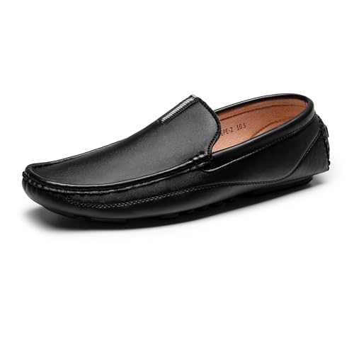 Bruno Marc Men's Black Driving Moccasins Penny Loafers Slip on Loafer Shoes Size 11 BM-Pepe-2