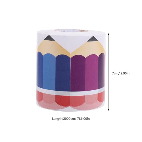 Tablón de anuncios portátil decorado con ribete de papel de lápices 2