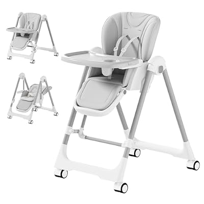 3-in-1 Foldable High Chairs for Babies and Toddlers with Rocking Mode